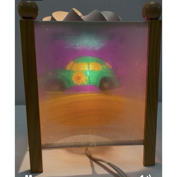 Vtg Magic Spinning Lamp Groovy Car Flowers Night Light 1998 🚗 - Picture 8 of 11